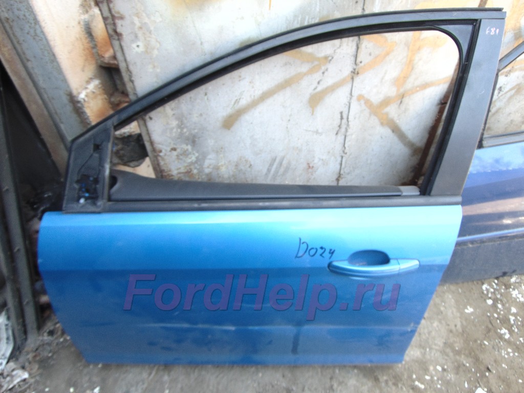 Дверь передняя левая Форд Фокус 2 б/у синий металлик