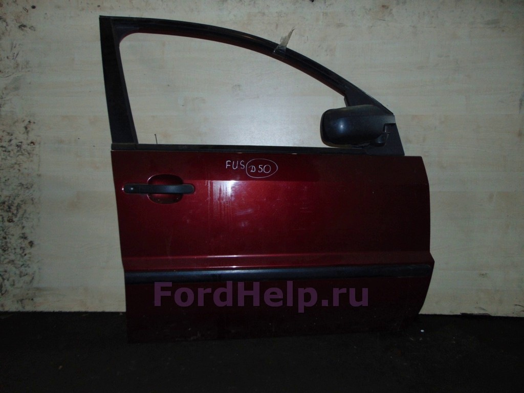 Дверь передняя правая Форд Фьюжн б/у красный металлик