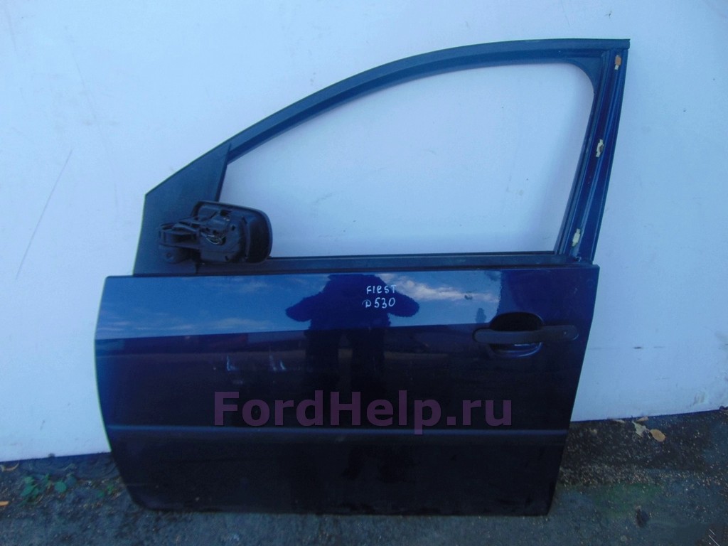 Дверь передняя левая Форд Фиеста темно-синяя (хетчбек)
