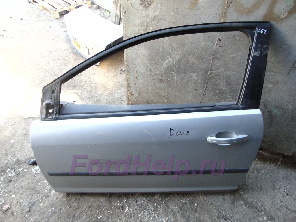 Дверь передняя левая Форд Фокус 2 б/у серый металлик