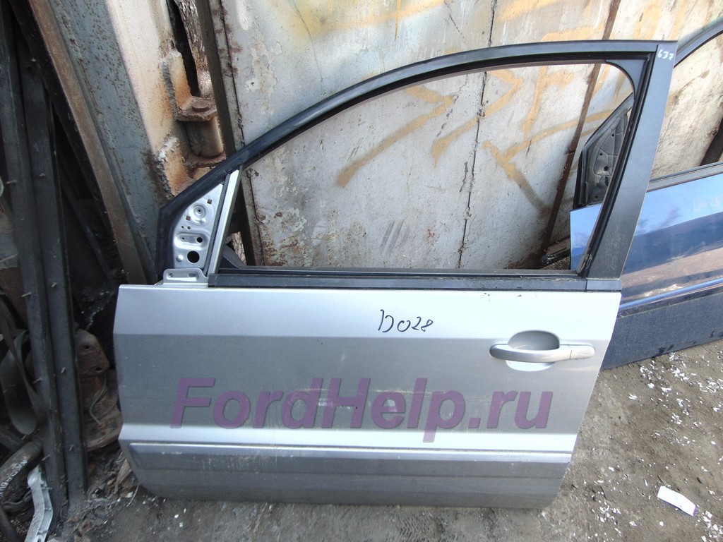 Дверь передняя левая Форд Фьюжн б/у серебристый металлик