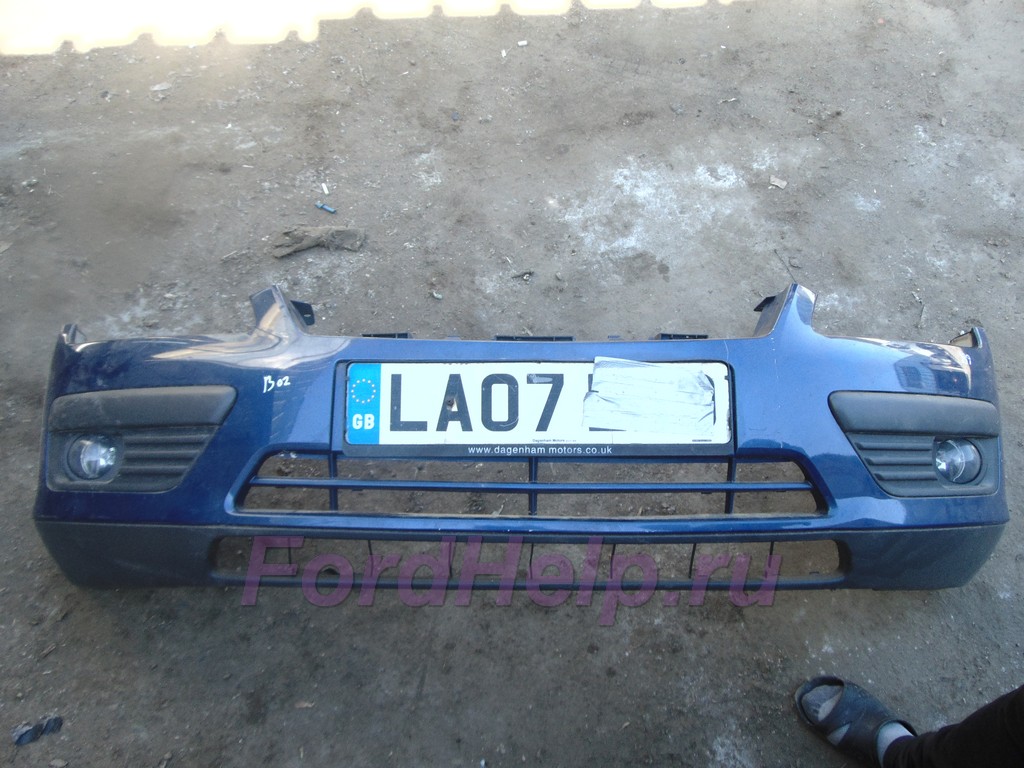 Бампер передний Форд Фокус 2 б/у синий металлик 