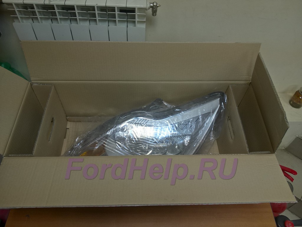 Фара Форд фокус 2 рестайлинг хром в упаковке.jpg